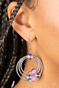 fishhook,purple,Dreamy Dewdrops - Purple Earrings