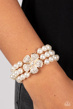 Load image into Gallery viewer, Park Avenue Orchard - Gold Pearl Stretchy Bracelet Paparazzi Accessories