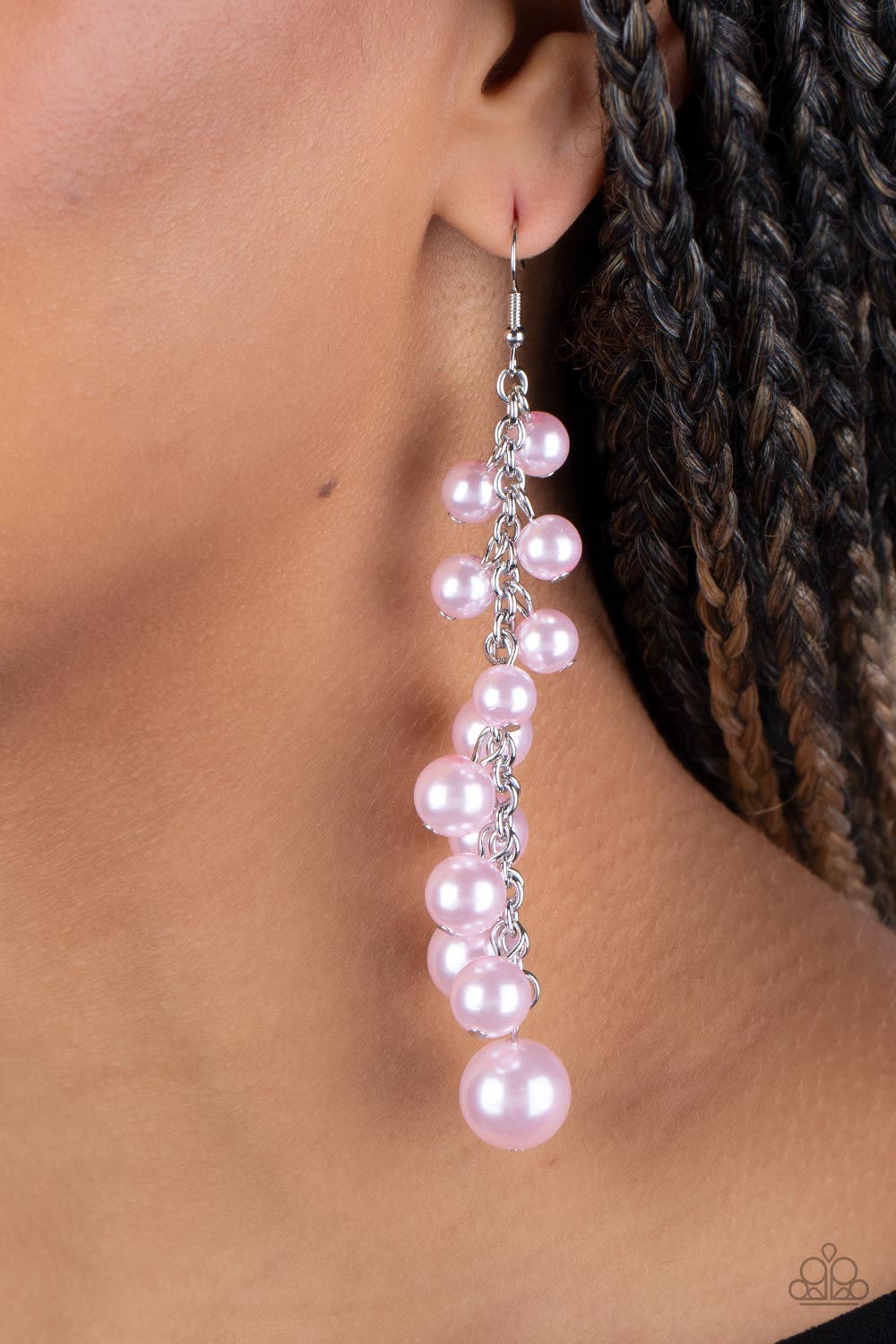 Atlantic Affair - Pink Pearl Earrings Paparazzi Accessories