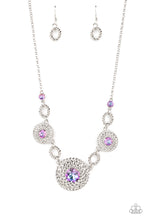 Load image into Gallery viewer, Cosmic Cosmos - Purple Oil Spill Rhinestone Necklace Paparazzi Accessories
