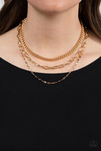 Load image into Gallery viewer, Galvanized Grit - Gold Necklace Paparazzi Accessories