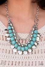 Load image into Gallery viewer, Leave Her Wild Blue Stone Necklace Paparazzi Accessories
