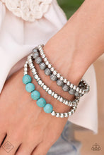 Load image into Gallery viewer, Wildland Wanderer Blue Stone Stretchy Bracelet Paparazzi Accessories