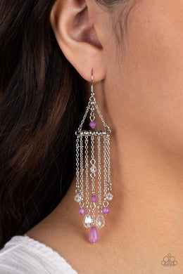 Marina Breeze - Purple Earrings Paparazzi Accessories