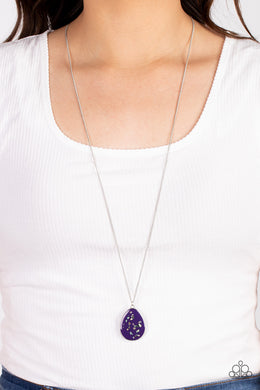 Shimmering Seafloors - Purple Necklace Paparazzi Accessories