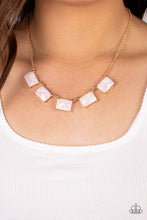 Load image into Gallery viewer, Opalescent Oblivion - Gold Rhinestone Necklace Paparazzi Accessories