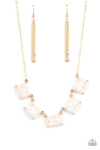 autopostr_pinterest_58290,gold,rhinestones,short necklace,Opalescent Oblivion - Gold Rhinestone Necklace