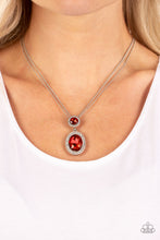 Load image into Gallery viewer, Castle Diamonds - Red Rhinestone Necklace Paparazzi Accessories