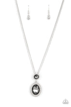 Load image into Gallery viewer, Castle Diamonds - Silver Rhinestone Necklace Paparazzi Accessories