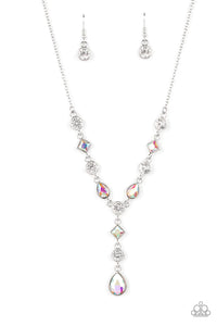 iridescent,rhinestones,short necklace,Forget the Crown Multi Iridescent Rhinestone Necklace