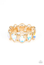 Load image into Gallery viewer, The Sparkle Society - Gold Rhinestone Stretchy Bracelet Paparazzi Accessories
