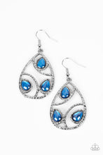 Load image into Gallery viewer, Send the BRIGHT Message - Blue Earrings Paparazzi Accessories