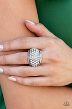 Load image into Gallery viewer, Running Off Sparkle White Rhinestone Ring Paparazzi Accessories