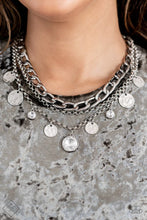 Load image into Gallery viewer, Industrial Noise White Rhinestone Necklace Paparazzi Accessories
