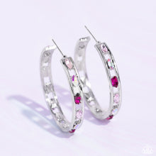 Load image into Gallery viewer, The Gem Fairy Rhinestone Hoop Earrings Paparazzi Accessories