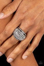 Load image into Gallery viewer, Running OFF SPARKLE - Black Gunmetal Rhinestone Ring Paparazzi Accessories
