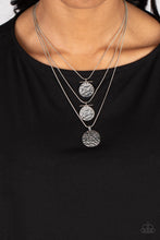 Load image into Gallery viewer, Dizzying Discs - Silver Necklace Paparazzi Accessories