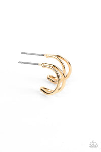gold,hoops,Charming Crescents - Gold Hoop Earrings