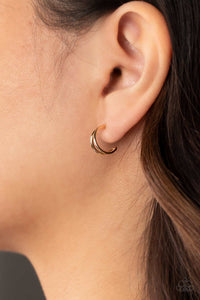 gold,hoops,Charming Crescents - Gold Hoop Earrings