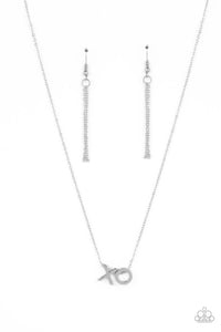autopostr_pinterest_58290,short necklace,silver,Hugs and Kisses - Silver Necklace
