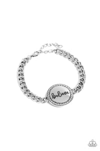 inspirational,silver,Hope and Faith - Silver Bracelet