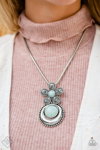 autopostr_pinterest_58290,blue,crackle stone,floral,short necklace,Bohemian Blossom Blue Stone Necklace