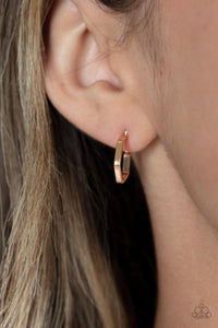 gold,hoops,Haute Hexagons - Gold Hoop Earrings
