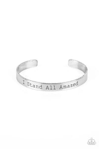cuff,faith,silver,I Stand All Amazed - Silver Cuff Bracelet