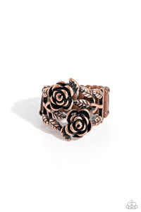 copper,floral,Wide Back,Anything ROSE - Copper Floral Ring