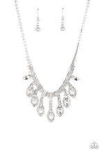 Load image into Gallery viewer, REIGNING Romance - White Rhinestone Necklace Paparazzi Accessories
