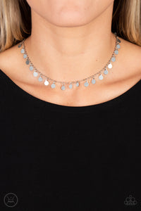 choker,silver,Champagne Catwalk - Silver Necklace