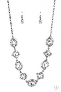 autopostr_pinterest_58290,Gunmetal,rhinestones,short necklace,Diamond of the Season - Black Gunmetal Rhinestone Necklace