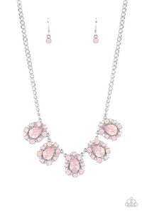 autopostr_pinterest_58290,opal,pink,rhinestones,short necklace,Pearly Pond - Pink Opal Rhinestone Necklace