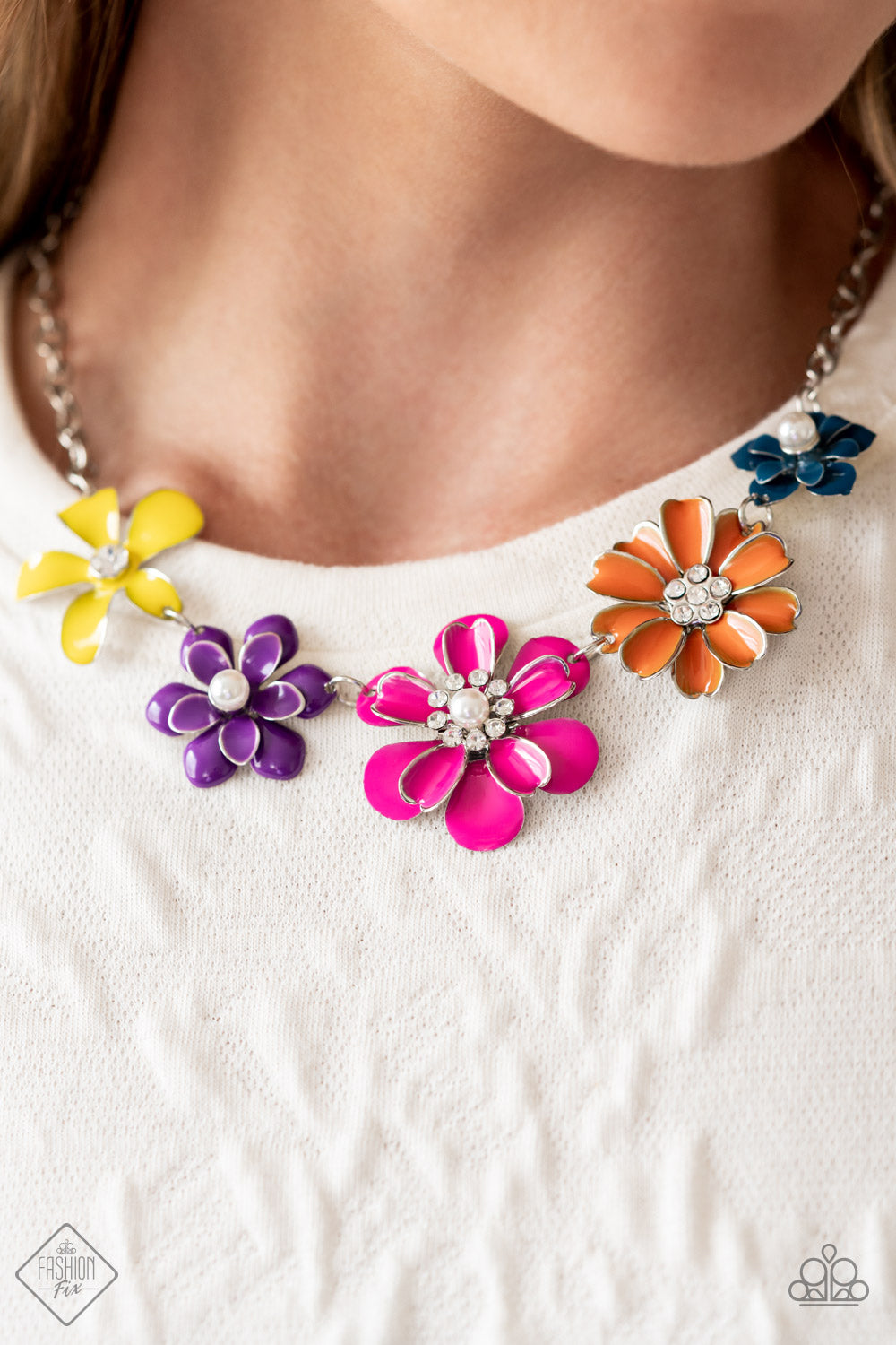 Floral Reverie - Multi Floral Necklace Paparazzi Accessories