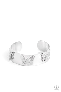 butterfly,cuff,silver,Magical Mariposas - Silver Butterfly Cuff Bracelet