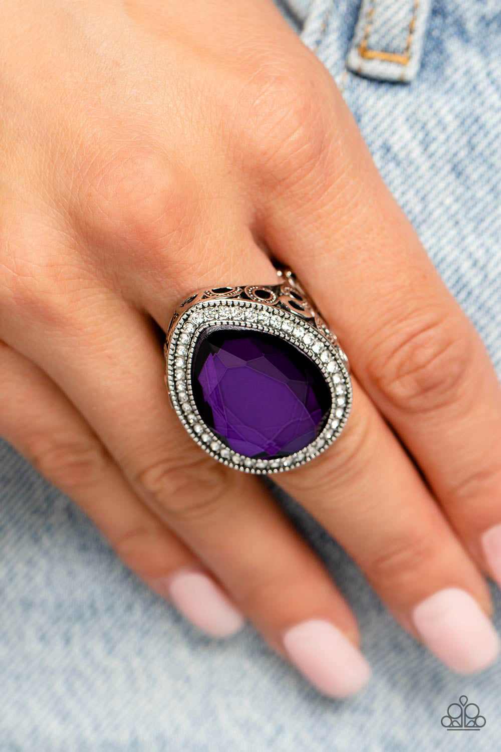 Illuminated Icon - Purple Rhinestone Ring Paparazzi Accessories