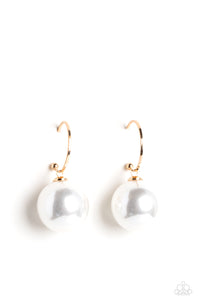 gold,hoops,Pearls,PEARL of My Eye - Gold Pearl Hoop Earrings