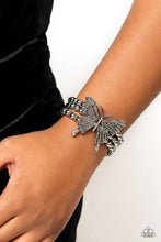 Load image into Gallery viewer, First WINGS First - White Butterfly Stretchy Bracelet Paparazzi Accessories