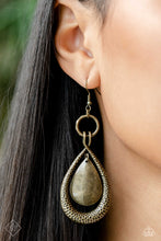 Load image into Gallery viewer, Forged Flare Brass Earrings Paparazzi Accessories