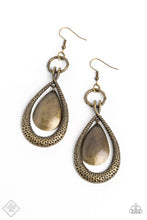 Load image into Gallery viewer, Forged Flare Brass Earrings Paparazzi Accessories