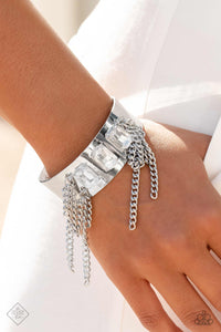 cuff,fishhook,rhinestones,short necklace,white,wide back,Magnificent Musings Complete Trend Blend 0323