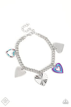 Load image into Gallery viewer, Funky Forte Multi Heart Charm Bracelet Paparazzi Accessories
