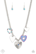Load image into Gallery viewer, Retro Rhapsody Multi Heart Charm Necklace Paparazzi Accessories