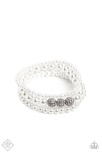 Load image into Gallery viewer, Show Soprano White Pearl Stretchy Bracelet Paparazzi Accessories