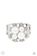 Load image into Gallery viewer, Opulent Overture White Pearl Rhinestone Ring Paparazzi Accessories