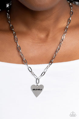 Mama Cant Buy You Love - Silver Paparazzi Accessories