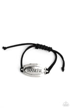 Load image into Gallery viewer, Thankful Tidings - Black Pull-Tie Bracelet Paparazzi Accessories