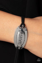 Load image into Gallery viewer, Thankful Tidings - Black Pull-Tie Bracelet Paparazzi Accessories