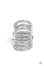 Load image into Gallery viewer, Rippling Rarity - White Rhinestone Ring Paparazzi Accessories