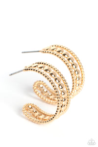 gold,hoops,Dotted Darling - Gold Hoop Earrings